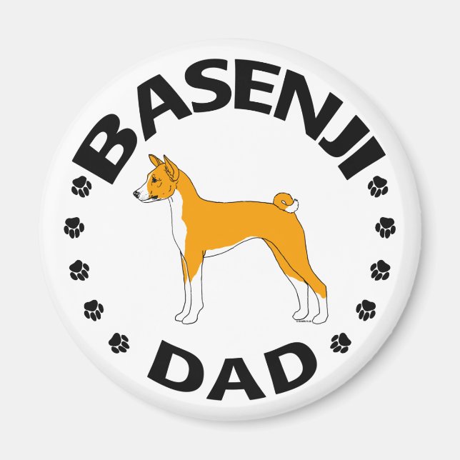 Basenji Pappa Magnet (Framsidan)