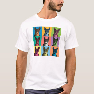 Basenji Pop-Konst T-tröja T-shirt