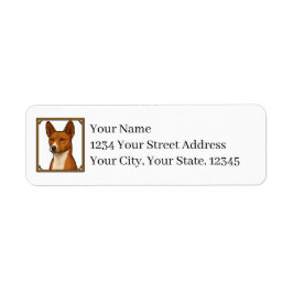 Basenji Returadressetiketter Returadress Etikett