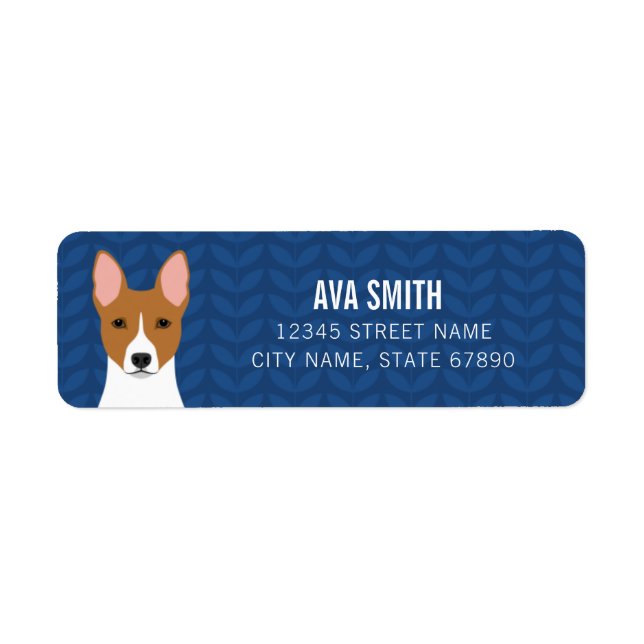 Basenji Return-adressetikett Returadress Etikett (Framsidan)