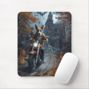 Basenji Riding Motorcycle Halloween Scary Musmatta