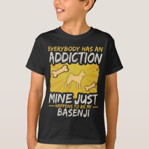 Basenji rolig hund böjelse t shirt