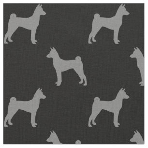 Basenji Silhouettesmönster Tyg
