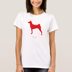 Basenji T-tröja (den röda silhouetten) T-shirt
