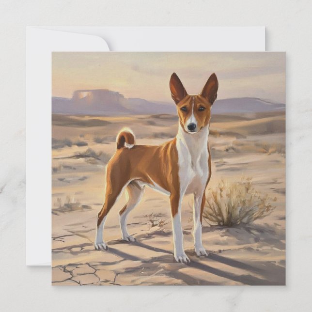 Basenji Tack Kort (Framsida)