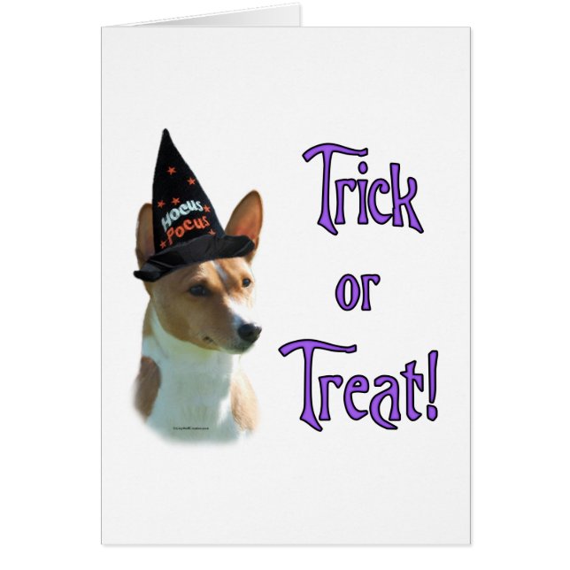 Basenji Trick Hälsningskort (Framsidan)