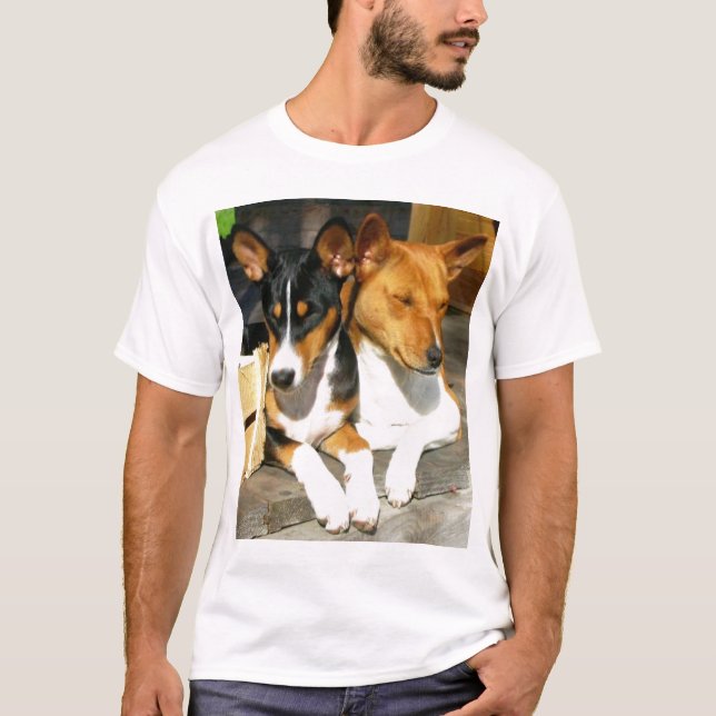 Basenji Tucson och Basja T-shirt (Framsida)