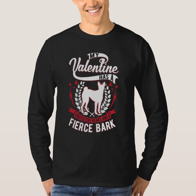 Basenji Valentine's Day Congo Terrier Basenji  1 T Shirt (Framsida)