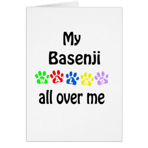 Basenji Walks Design Hälsningskort