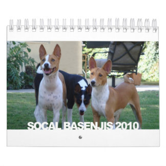 Basenjis av den Socal 2010 kalendern Kalender