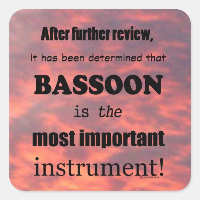 Basens viktigaste instrumentkvadratstreck fyrkantigt klistermärke (Framsida)