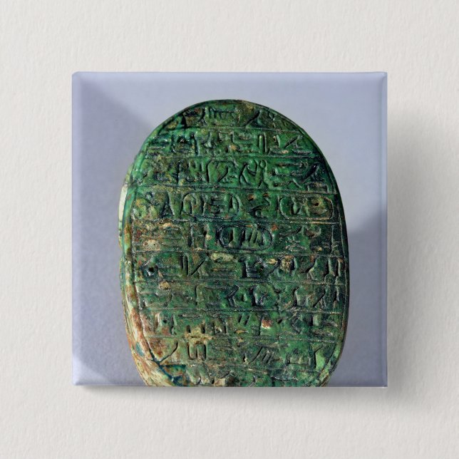 Basera av en giftermålscarab av Amenhotep III Knapp (Framsida)