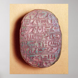 Basera av en giftermålscarab av Amenhotep III Poster