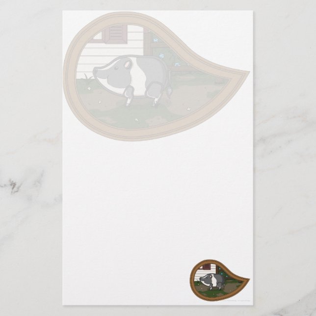 Basera Stationeriet i Gris Brevpapper (Framsida)