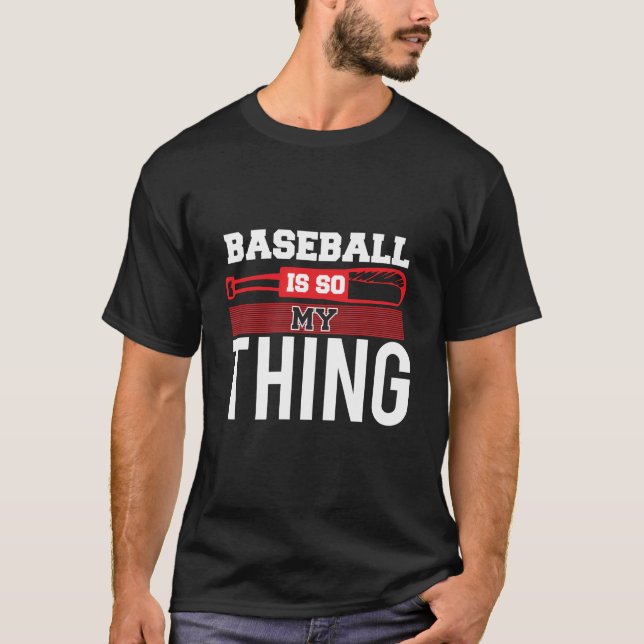 Baserad på baseboll – Totalt min grej T Shirt (Framsida)