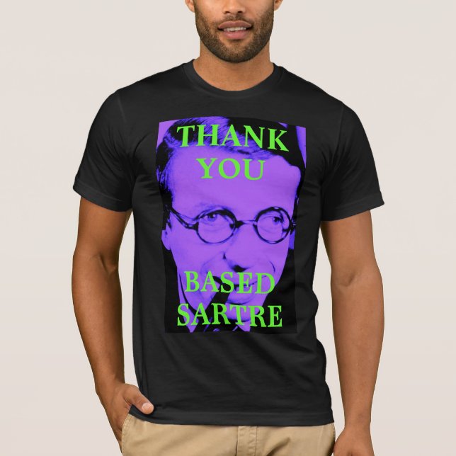 Baserad Sartre T-tröja T-shirt (Framsida)