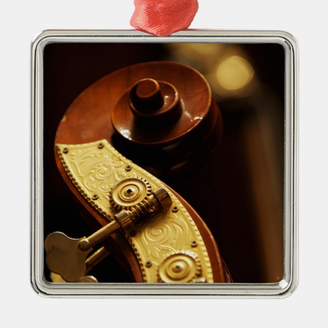 Basfiolheadstock 2 julgransprydnad metall (Framsidan)