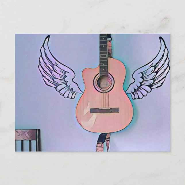 Basgitarrist gift vykort (Framsida)