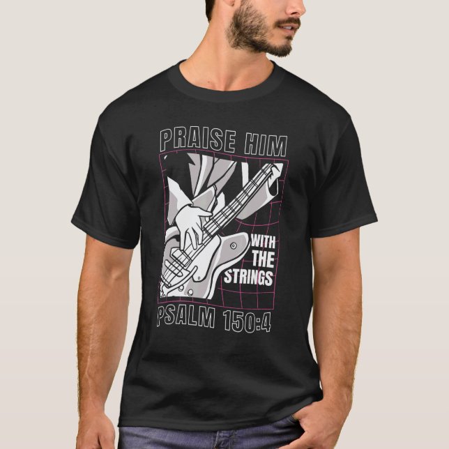 Basgitarrist Kristet Lovprisande Med S T Shirt (Framsida)