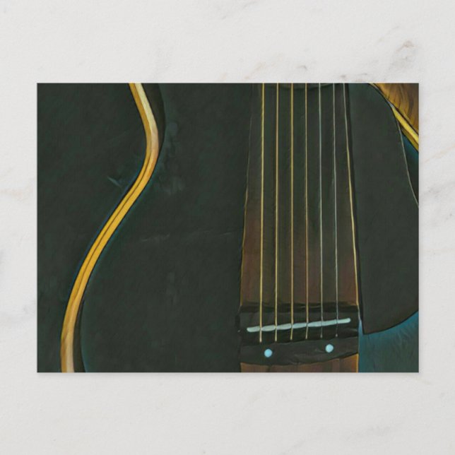 Basgitarrist present vykort (Framsida)