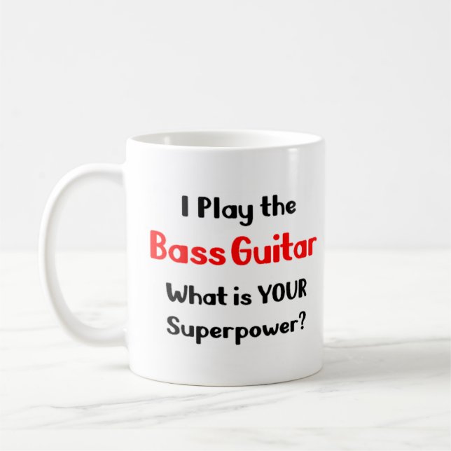 basguitar-spel kaffemugg (Vänster)