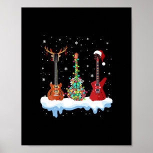 basguitar Tomathatt reindeer hippie guitar älskare Poster
