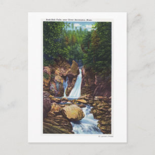 Bash-Bish Falls nära Underbara Barrington Vykort