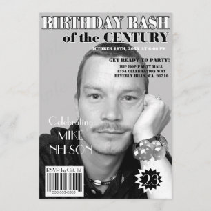 Bash Black White Magazine täcker alla åldrar Inbjudningar