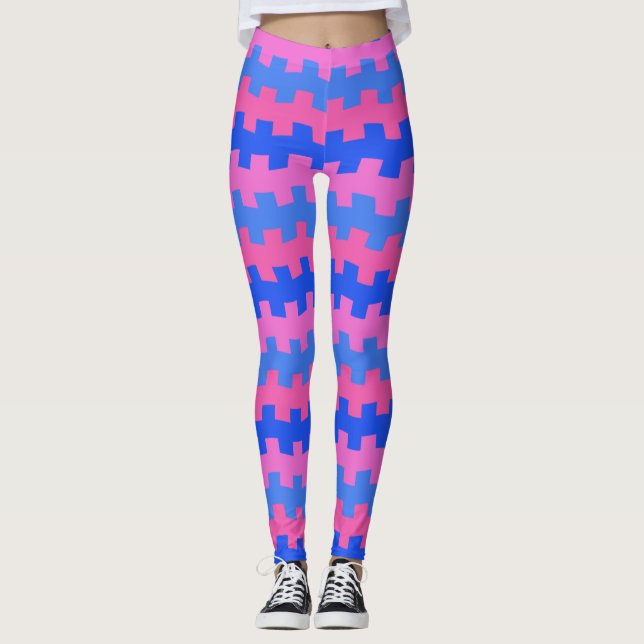 Bash Blue and Rosa Chemistry Leggings (Framsida)