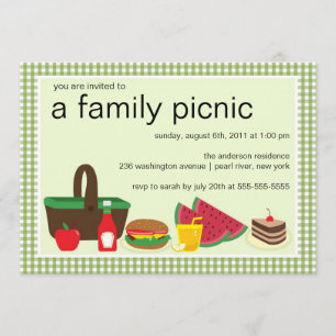 Bash Party-inbjudan till Picnic Summer BBQ Inbjudningar