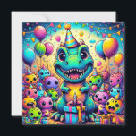 Bash T-Rex och Friends Birthday-firandet Kort<br><div class="desc">Gå in i en förhistorisk födelsedag äventyr med vårt Roar-some Birthday Bash-hälsningskort! Det här kortet har en lovvärd T-Rex och dess berömvärda dinosaurivänner och ger ett stort,  tosigt leende och en hel del Jurassic-glädje till alla födelsedagskalender.</div>