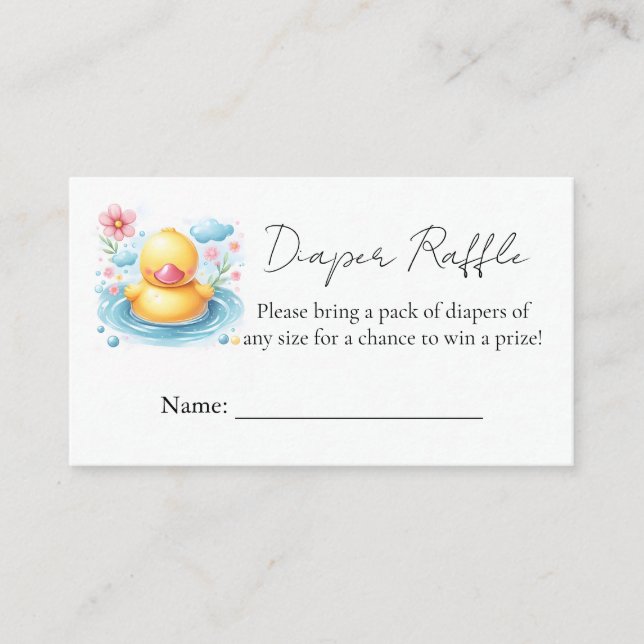 Bash Twin Rubber Anka Baby Shower för skummet leks Tilläggskort (Framsida)