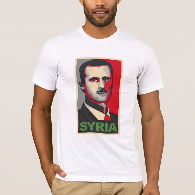 Bashar Al-Assad Syrien T-tröja Tröja (Framsida)