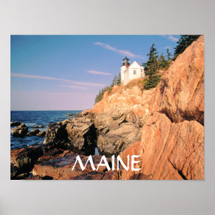 BASHARBOR HEAD LIGHTHOUSE POSTER