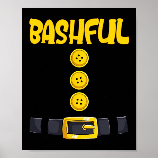 Bashful Halloween Dwarf Costume Färg Matching Poster (Framsidan)