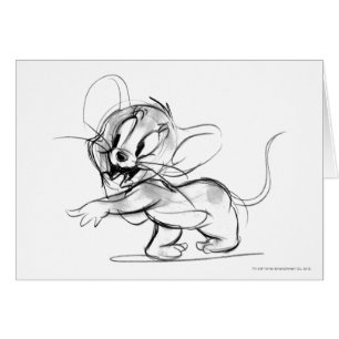 Bashful Jerry skissar Hälsningskort