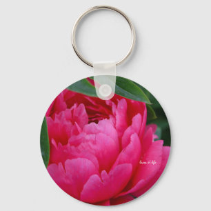 Bashful Rosa Peony Nyckelring