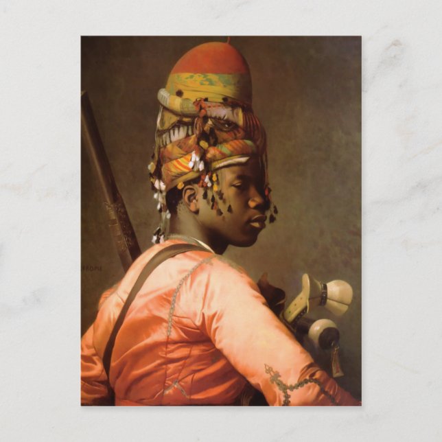 Bashi-Bazouk Military Man by Jean-Leon Gerome Vykort (Framsida)