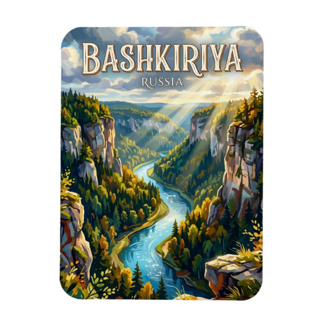 Bashkiriya nationalpark Ryssland Magnet (Vertikal)