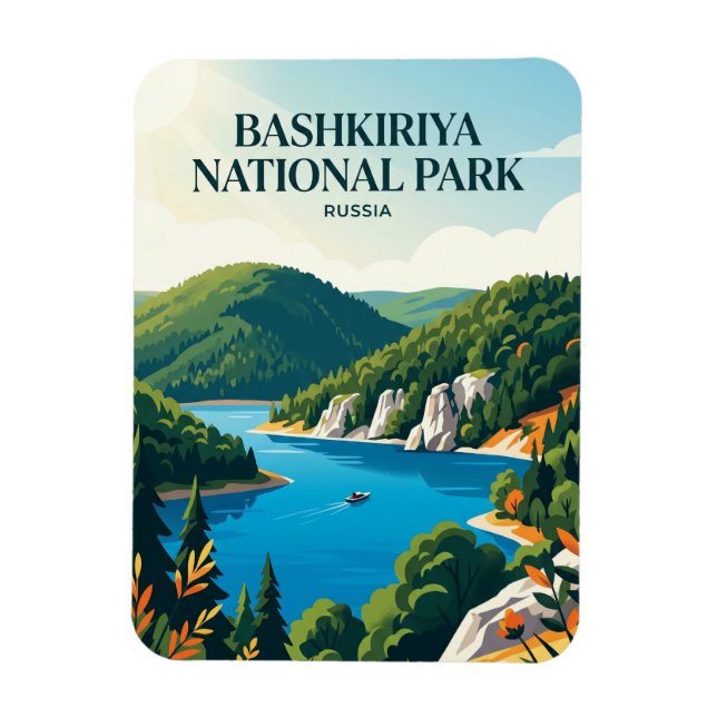 Bashkiriya nationalpark Ryssland Magnet (Vertikal)