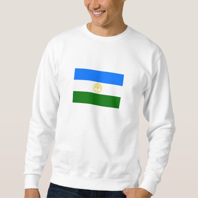 Bashkortostans patriotiska flagga lång ärmad tröja (Framsida)