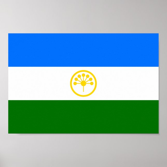 Bashkortostans patriotiska flagga poster (Framsidan)