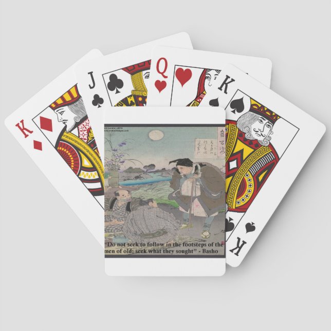 Basho & Berömd Citat Casinokort (Baksidan)