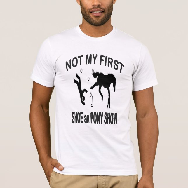 Basic American HorseShoes Blk Shoe an Pony T-shirt (Framsida)