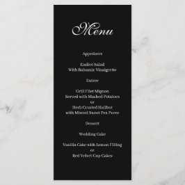 Basic and Elegant black and white Menu Meny