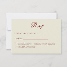 Basic and Elegant RSVP card OSA Kort