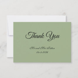 Basic and Elegant Thank You Card Tack Kort