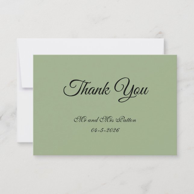 Basic and Elegant Thank You Card Tack Kort (Framsida)