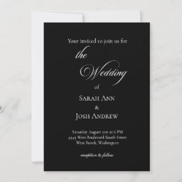 Basic and Elegent Wedding Invitation Inbjudningar