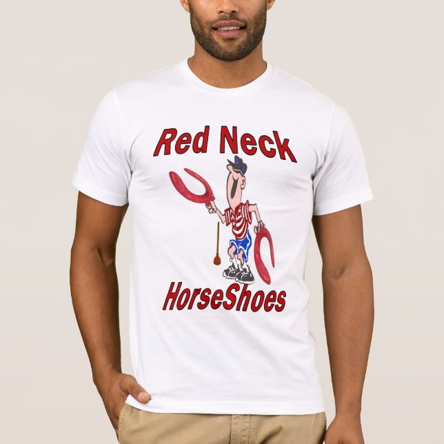 Basic Bella Canvas REDNECK HORSESHOES TEE (Framsida)